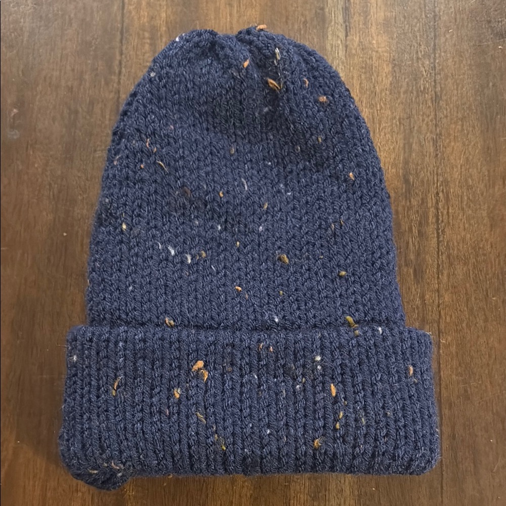 Navy Blue Knit Beanie